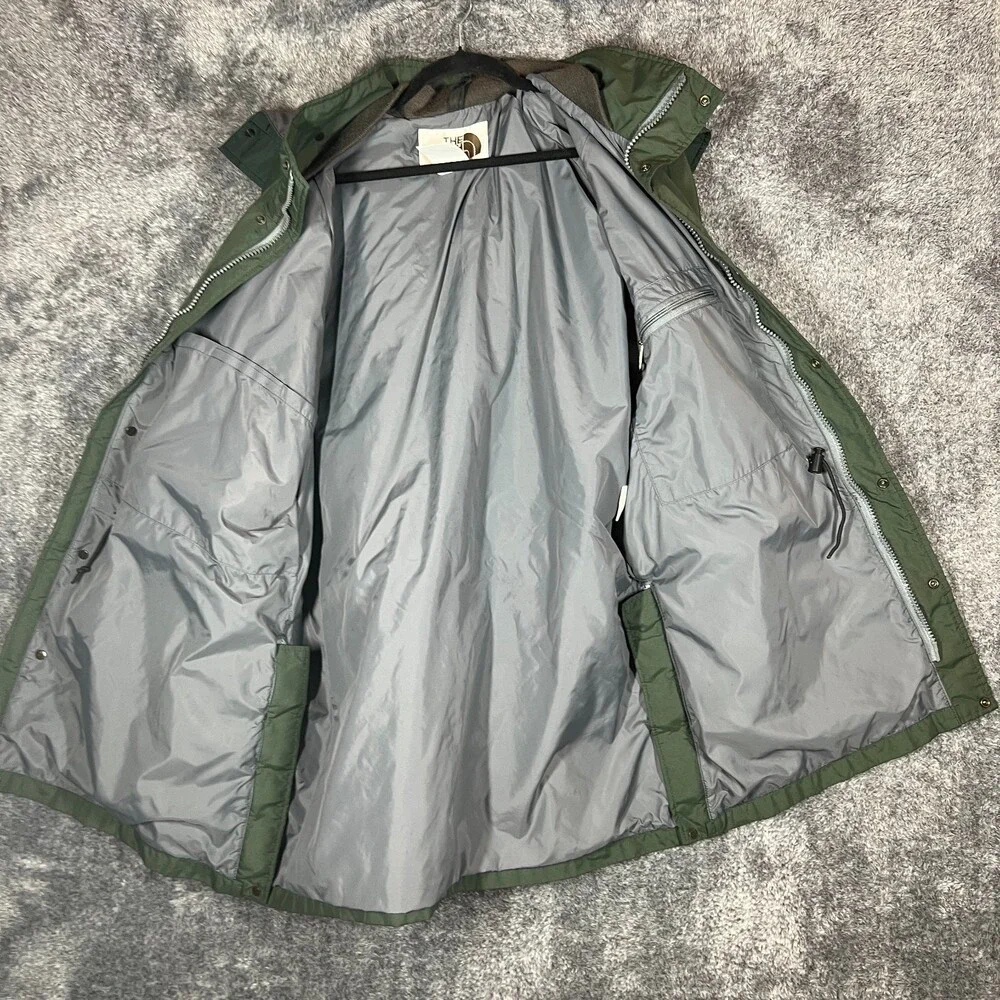 Vintage North Face Jacket Mens XL Green Goretex Made in USA Mountain Parka Hood